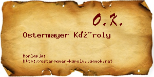 Ostermayer Károly névjegykártya